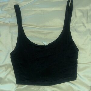 Free people black cropped tank top size S
